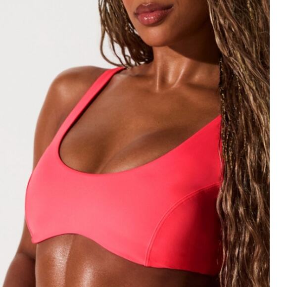 Fabletics Women's Pink Punch Neon Scoop Swim Top Size M - Picture 7 of 8